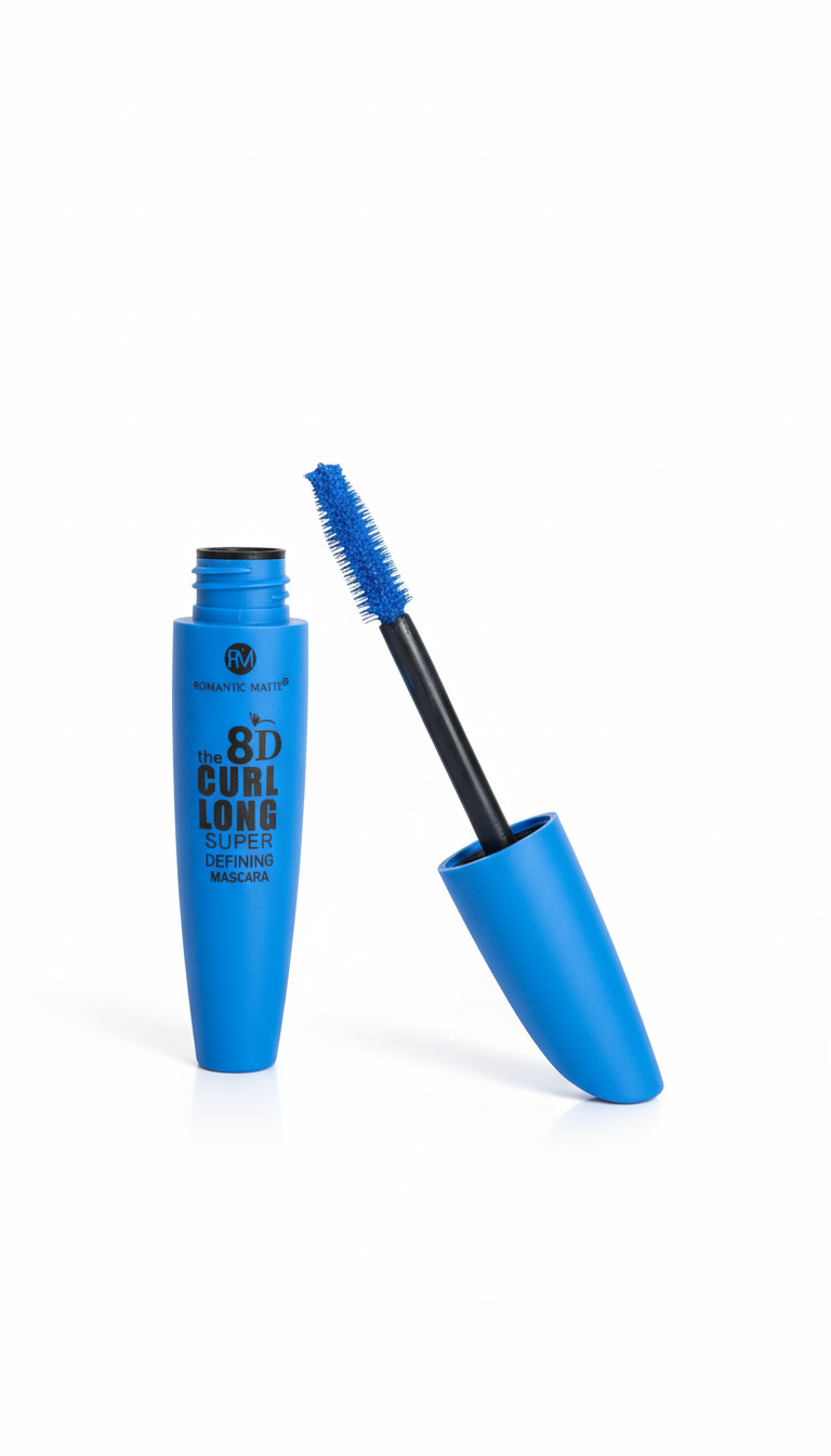 8d The Curl Long Waterproof Blue Mascara